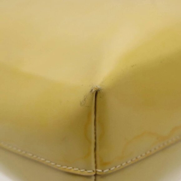 PRADA Hand Bag Enamel Yellow Silver Auth bs17418 - Picture 4 of 16